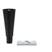 Picture of 6" H Black Thermoplastic Equipment Leg With3-1/2" Square Removable Mounting Plate  And Adjustable Black Hex Toe
