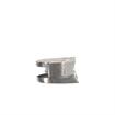 Picture of Stainless Steel Left-Hand Bottom Glass Clamp with Gaskets for 1/4" Glass