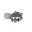 Picture of Stainless Steel Left-Hand Bottom Glass Clamp with Gaskets for 1/4" Glass