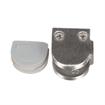 Picture of Stainless Steel Left-Hand Bottom Glass Clamp with Gaskets for 1/4" Glass