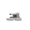 Picture of Stainless Steel Right-Hand Bottom Glass Clamp with Gaskets for 1/4" Glass