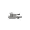 Picture of Stainless Steel Right-Hand Bottom Glass Clamp with Gaskets for 1/4" Glass