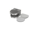 Picture of Stainless Steel Right-Hand Bottom Glass Clamp with Gaskets for 1/4" Glass