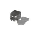 Picture of Stainless Steel Left-Hand Bottom Glass Clamp with Gaskets for 3/8" Glass