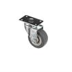 Picture of Standard Duty 1-3/16" x 2" Plate Caster With 2" Gray Rubber Wheel