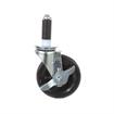 Picture of Standard Duty 1" Expanding Stem Caster With 4" Black Rubber Wheel With Brake