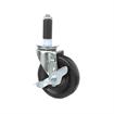 Picture of Standard Duty 1" Expanding Stem Caster With 4" Black Rubber Wheel With Brake