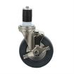 Picture of Medium Duty Stainless Steel 1-1/2" Expanding Stem Caster With 5" Gray Rubber Wheel With Brake