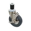 Picture of Medium Duty Stainless Steel 1-1/2" Expanding Stem Caster With 5" Gray Rubber Wheel With Brake