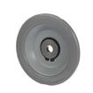 Picture of 5" OD x 3/4" H Gray Rubber Rolling Bumper With 1/2" OD Mounting Hole For Threaded Stem Casters