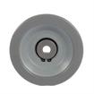 Picture of 7" OD x 7/8" H Gray Rubber Rolling Bumper With 1/2" OD Mounting Hole For Threaded Stem Casters