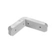 Picture of 3-27/32" L x 1" W x 7/8" H Gray PVC Contempo Corner Bumper With Rounded Ends And Hole Plugs
