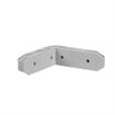 Picture of 3-27/32" L x 1" W x 7/8" H Gray PVC Contempo Corner Bumper With Rounded Ends And Hole Plugs