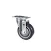 Picture of Medium Duty 2-3/8" x 3-5/8"  Plate Caster With 3" Blue Polyurethane Wheel