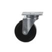 Picture of Medium Duty 2-3/8" x 3-5/8"  Plate Caster With 4" Black Polyolefin Wheel With Brake