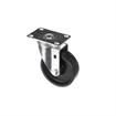 Picture of Medium Duty 2-3/8" x 3-5/8"  Plate Caster With 4" Black Polyolefin Wheel