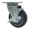 Picture of Medium Duty 2-3/8" x 3-5/8"  Plate Caster With 4" Gray Polyurethane Wheel With Brake