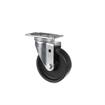 Picture of Medium Duty 2-3/8" x 3-5/8"  Plate Caster With 5" Black Polyolefin Wheel