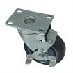 Picture of Medium Duty 2-3/8" x 3-5/8"  Plate Caster With 5" Gray Polyurethane Wheel With Brake