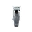 Picture of Medium Duty 2-3/8" x 3-5/8"  Plate Caster With 5" Gray Polyurethane Wheel With Top Brake