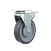 Picture of Medium Duty 2-3/8" x 3-5/8"  Plate Caster With 5" Gray Polyurethane Wheel With Top Brake