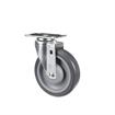 Picture of Medium Duty 2-3/8" x 3-5/8"  Plate Caster With 5" Gray Polyurethane Wheel