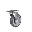 Picture of Medium Duty 2-3/8" x 3-5/8"  Plate Caster With 5" Gray Polyurethane Wheel