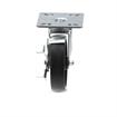 Picture of Medium Duty 4" x 4" Universal Plate Caster With 5" Black Polyolefin Wheel With Brake