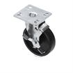 Picture of Medium Duty 4" x 4" Universal Plate Caster With 5" Black Polyolefin Wheel With Brake