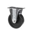 Picture of Medium Duty 2-3/8" x 3-5/8"  Rigid Plate Caster With 5" Black Polyolefin Wheel