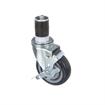 Picture of Medium Duty 1-1/2" Expanding Stem Caster With 4" Blue Polyurethane Wheel With Brake