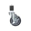 Picture of Medium Duty 1-5/8" Expanding Stem Caster With 4" Blue Polyurethane Wheel With Brake