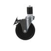 Picture of Medium Duty 1-5/8" Expanding Stem Caster, 5" Dia. Black Polyolefin Wheel With Top Brake