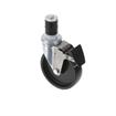Picture of Medium Duty 1-5/8" Expanding Stem Caster, 5" Dia. Black Polyolefin Wheel With Top Brake