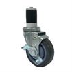 Picture of Medium Duty 1-5/8" Expanding Stem Caster With 5" Gray Polyurethane Wheel With Brake