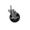 Picture of Medium Duty 1/2-13 x 1-1/2" Threaded Stem Caster With 4" Black Polyolefin Wheel With Brake