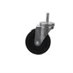 Picture of Medium Duty 1/2-13 x 1-1/2" Threaded Stem Caster With 4" Black Polyolefin Wheel With Brake