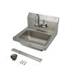 Picture of Encore® Wall Mount Type 304 Series Stainless Steel Hand Sink 4" OC Mounting Holes 14" x 10" x 5" Deep Less Side Splash with KHS15-4000