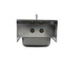 Picture of Encore® Wall Mount Type 304 Series Stainless Steel Hand Sink 4" OC Mounting Holes 14" x 10" x 5" Deep Less Side Splash with KHS15-4000