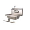 Picture of Encore® Wall Mount Type 304 Series Stainless Steel Hand Sink with KL45-4000-SE4 Faucet 14" x 10" x 5" Deep Less Side Splash