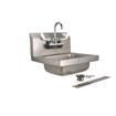 Picture of Encore® Wall Mount Type 304 Series Stainless Steel Hand Sink with KL45-4000-SE4 Faucet 14" x 10" x 5" Deep Less Side Splash