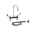 Picture of Encore® 8" OC Deck Mount Veterinary Faucet 72" Hose with Lightweight Aluminum Side Sprayer