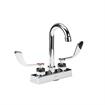 Picture of Encore 4" OC Deck Mount Faucet with 3-1/2" Swivel Gooseneck Spout and 4" Wrist Blade Handles