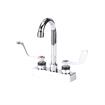 Picture of Encore 4" OC Deck Mount Faucet Ceramic Valves with 3-1/2" Rigid Gooseneck Spout with 4" Wrist Blade Handles