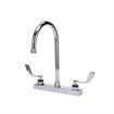 Picture of Encore 8" OC Deck Mount Faucet Ceramic Valves with 8-1/2" Swivel Gooseneck Spout and 4" Wrist Blade Handles