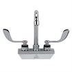 Picture of Encore® 4" OC Wall Mount Faucet with 3-1/2" Swivel Gooseneck Spout .5GPM PCA Spray Aerator and 4" Wrist Blade Handles