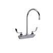 Picture of Encore 8" OC Wall Mount Faucet Ceramic Valves with 8-1/2" Swivel Gooseneck Spout with 4" Wrist Blade Handles