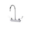 Picture of Encore 8" OC Wall Mount Faucet Ceramic Valves with 8-1/2" Swivel Gooseneck Spout with 4" Wrist Blade Handles