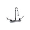 Picture of Encore 8" OC Wall Mount Faucet Ceramic Valves with 8-1/2" Swivel Gooseneck Spout with 4" Wrist Blade Handles