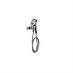 Picture of Encore® 8" OC. Brass Chrome Plated Wall Mount Utility Spray Assembly Angled Spray Head and 72" Hose